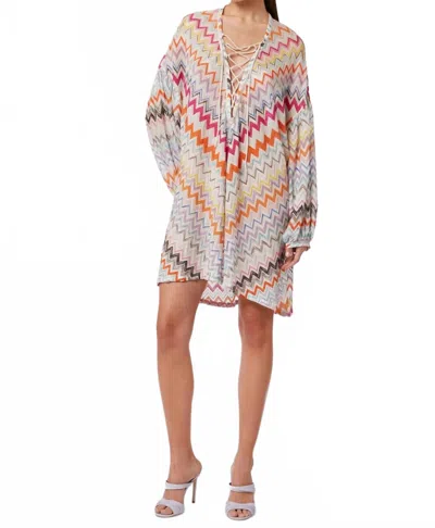 Missoni Zig-zag Short Cover-up In Multicolor