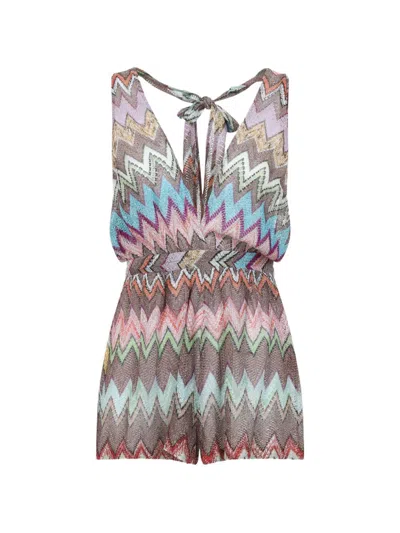 Missoni Zig Zag Short Jumpsuit In Multi