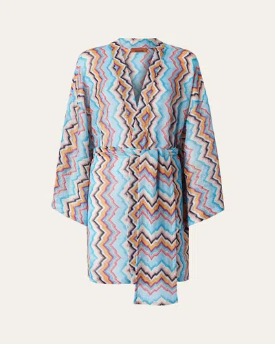 Missoni Zig-zag Short Kimono Coverup In Multicolor