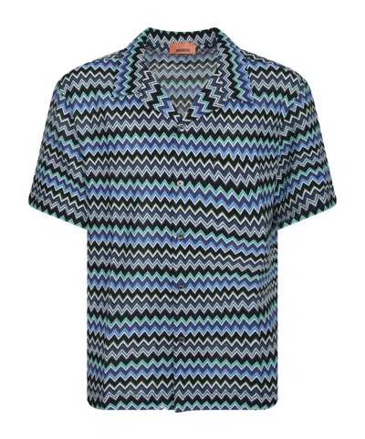 Missoni Zig Zag Short-sleeved Shirt In Multi
