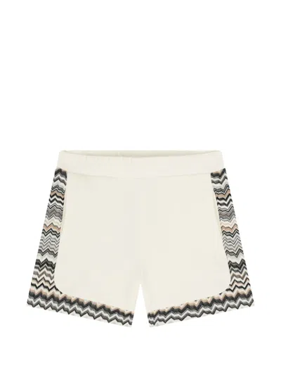 Missoni Zig-zag Shorts In White