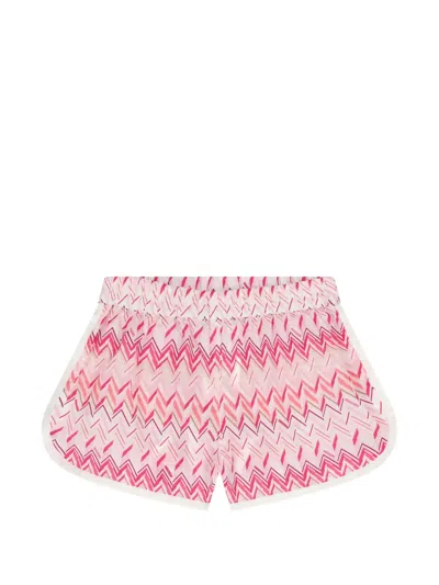 Missoni Zig-zag Shorts In Pink