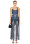 MISSONI ZIG ZAG SLEEVELESS LONG DRESS