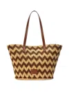 Missoni Zig-zag Straw Tote Bag In Neutral