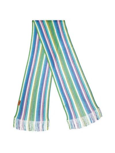 Missoni Zig Zag Striped Scarf In White