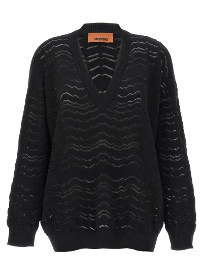 Missoni 'zig Zag' Sweater In Black