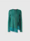 Missoni Zig Zag Sweater With Sequins And Asymmetrical Hem With Fringes In Multicoloured