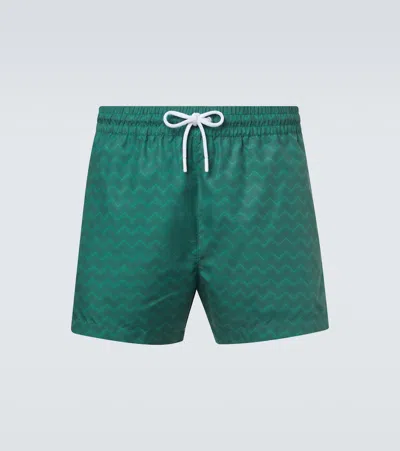 Missoni Zig Zag Swim Trunks In Green
