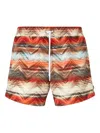 Missoni Zig-zag Swim Trunks In Multi