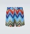 Missoni Zigzag Pattern Swimsuit Featuring Practical Pockets In Multi