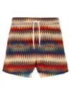 Missoni Men's Micro Zig Zag All Over Swim Shorts Red In Multicolor