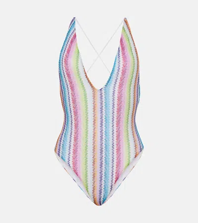 Missoni Zig Zag Swimsuit In Multicoloured