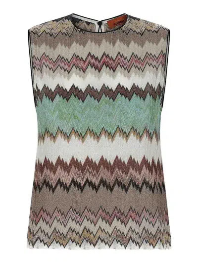 Missoni Zig Zag Tank Top In White