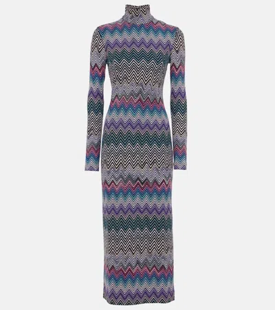 MISSONI ZIG ZAG TURTLENECK DRESS