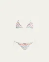Missoni Zigzag-knit Bikini Set In Multicolor W/white Base