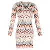 Missoni Zig-zag V-neck Mini Dress In Multicolor Rayon In Multi