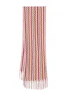 Missoni Women's Zig Zag Viscose Blend Fringed Scarf | Size Unica | Sc35vmd9977 In Multicolour