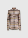 Missoni Chevron Pattern Blouse In Cotton And Viscose Blend In Multicoloured