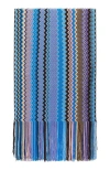 Missoni Zig Zag Viscose Scarf With Fringes In Multi