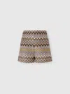 Missoni Zig Zag Viscose Shorts In Multicoloured