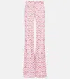 Missoni Herringbone Pattern Track Pants In Pink