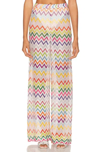 Missoni Zig Zag Wide Leg Trouser In White