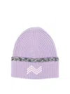 Missoni Zig Zag Wool Beanie In Light Purple