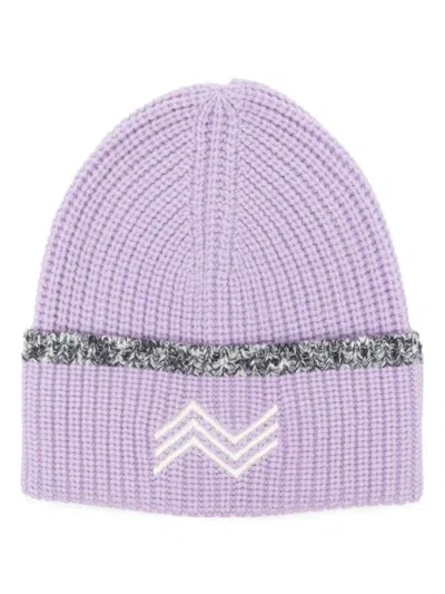 Missoni Zig Zag Wool Beanie In Purple