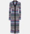 Missoni Crochet-knit Wool Cardigan In Multicoloured