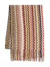 Missoni Zig-zag Wool Fringed Scarf Accessories In Multi