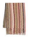 Missoni Zig-zag Wool Fringed Scarf Accessories In Nude
