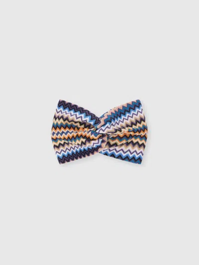 Missoni Zig Zag Wool Headband In Multicoloured