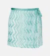 Missoni Zig Zag Wrap Skirt In Green