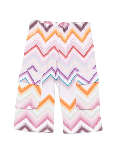 Missoni Babies' Zig Zag-motif Track Pants In White