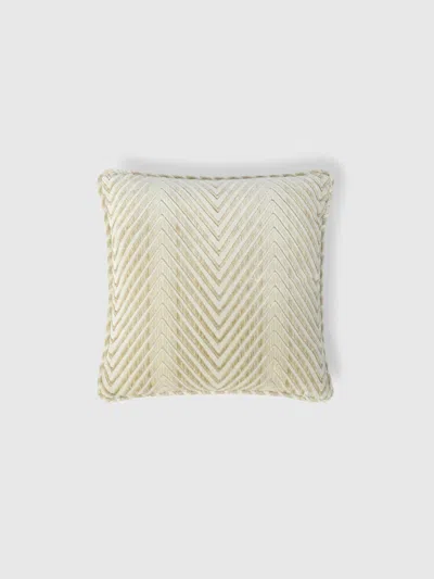 Missoni Ziggy 40x40 Cm Viscose Blend Zigzag Cushion In Neutral