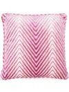 Missoni Ziggy Cotton Cushion In Pink