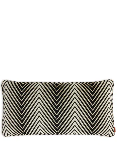 Missoni Ziggy Logo-tag Cushion In Black