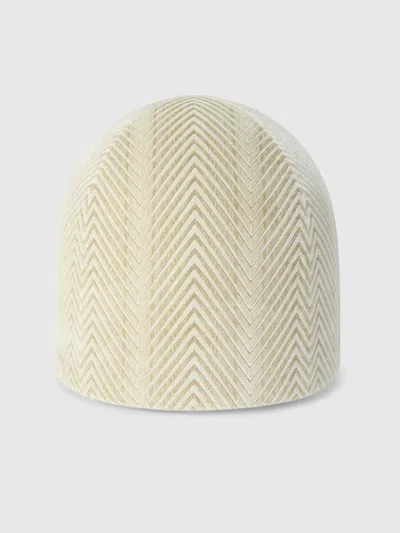 Missoni Ziggy Panettone Striped Velvet-jacquard Pouf In Red