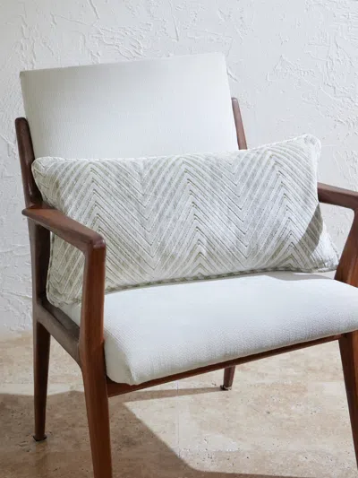 Missoni Ziggy Striped Velvet Cushion In White
