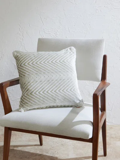 Missoni Ziggy Striped Velvet Cushion In White
