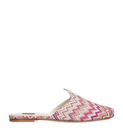 Missoni Lurex Alicudi Mules With Zig Zag Pattern In Multi