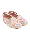 Missoni Zigzag Ankle Strap Ballerinas In Multi