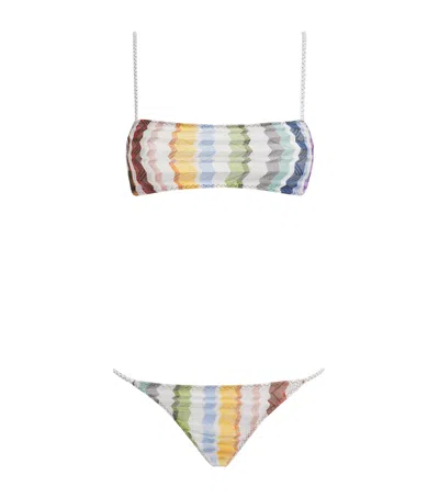 Missoni Zigzag Bandeau Bikini In Multi