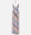 Missoni Sleeveless Chevron-knit Maxi Dress In Multicoloured