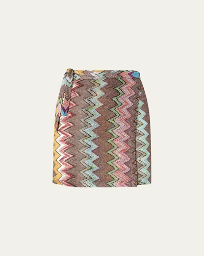 Missoni Zig-zag Beach Mini Skirt In Multi
