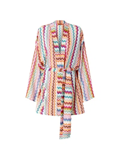 Missoni Zigzag Belted Beach Kimono In Multi