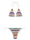 Missoni Chevron-pattern Tie Bikini In Brown