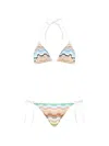 Missoni Triangle Bikini Halter Neck Low Rise Zigzag In Multi