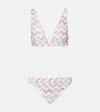 Missoni Waistband Elastic High-cut Legs V-neckline Zigzag In Multicolor