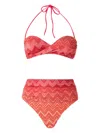 Missoni Zigzag Bikini Set In Red